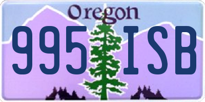 OR license plate 995ISB