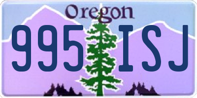 OR license plate 995ISJ