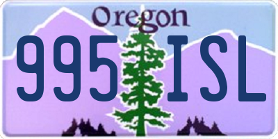 OR license plate 995ISL