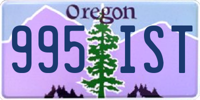 OR license plate 995IST