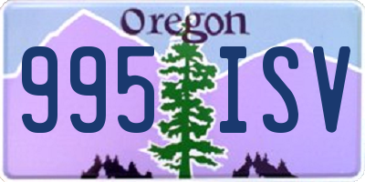 OR license plate 995ISV