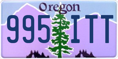 OR license plate 995ITT