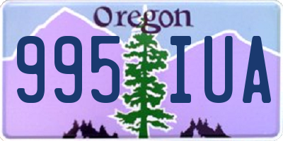 OR license plate 995IUA