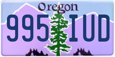 OR license plate 995IUD