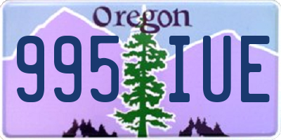OR license plate 995IUE