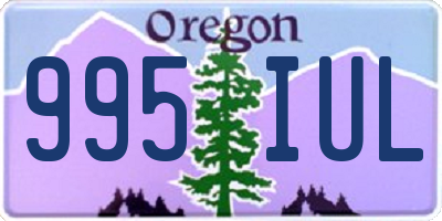 OR license plate 995IUL