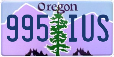 OR license plate 995IUS