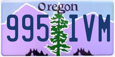 OR license plate 995IVM