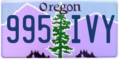OR license plate 995IVY