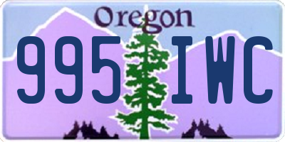 OR license plate 995IWC