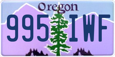 OR license plate 995IWF
