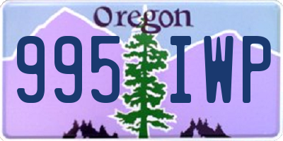 OR license plate 995IWP