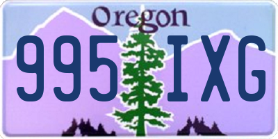 OR license plate 995IXG