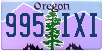 OR license plate 995IXI
