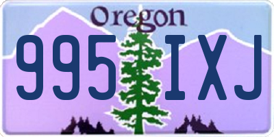 OR license plate 995IXJ
