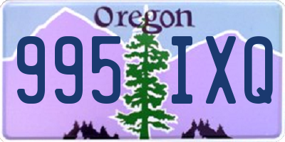 OR license plate 995IXQ
