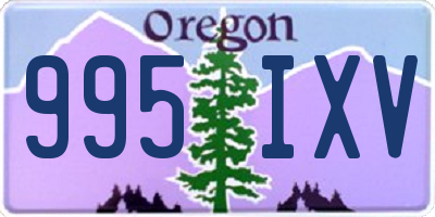OR license plate 995IXV