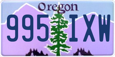 OR license plate 995IXW