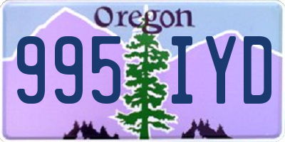 OR license plate 995IYD