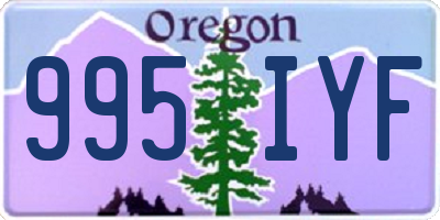 OR license plate 995IYF