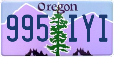 OR license plate 995IYI