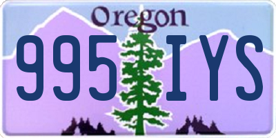 OR license plate 995IYS
