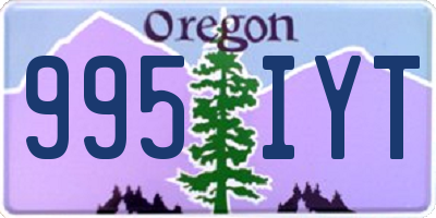 OR license plate 995IYT