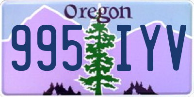 OR license plate 995IYV