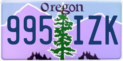 OR license plate 995IZK