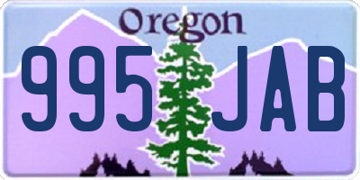 OR license plate 995JAB