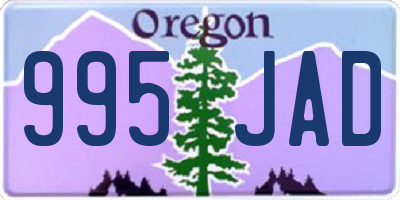 OR license plate 995JAD