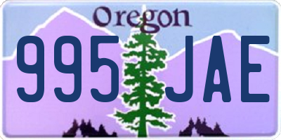 OR license plate 995JAE