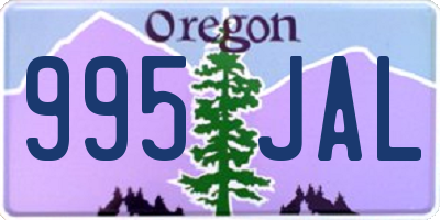 OR license plate 995JAL