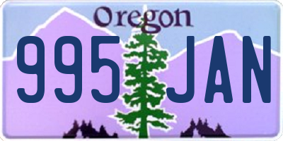 OR license plate 995JAN