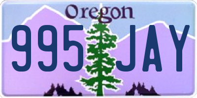 OR license plate 995JAY