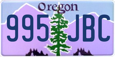 OR license plate 995JBC