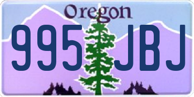 OR license plate 995JBJ