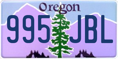 OR license plate 995JBL