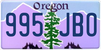 OR license plate 995JBO