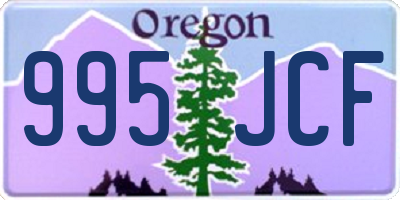 OR license plate 995JCF