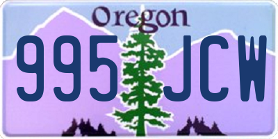 OR license plate 995JCW