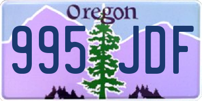 OR license plate 995JDF