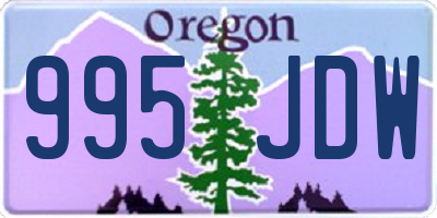 OR license plate 995JDW