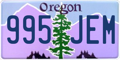 OR license plate 995JEM