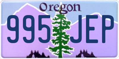 OR license plate 995JEP