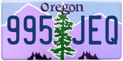 OR license plate 995JEQ