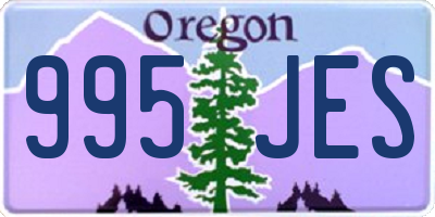 OR license plate 995JES