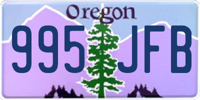 OR license plate 995JFB