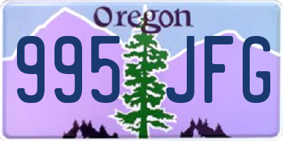 OR license plate 995JFG