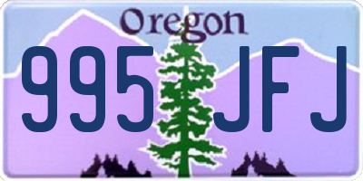 OR license plate 995JFJ